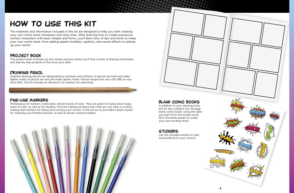 The Art of Drawing Comic Books Kit