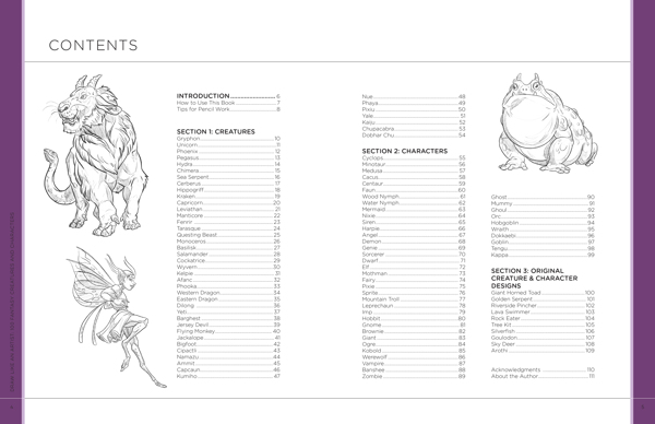 Draw Like an Artist: 100 Fantasy Creatures and Characters