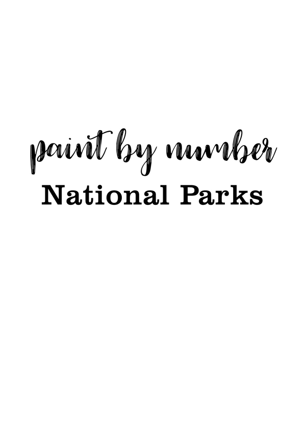 Paint by Number Kit National Parks